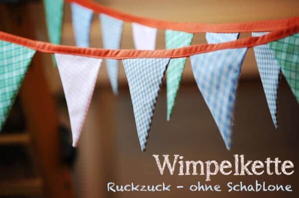 Wimpelkette - mit diesem Trick geht's ohne Schablone oder Winkelmessen