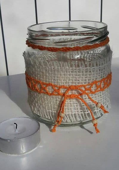 Upcycling Glas zu Windlicht