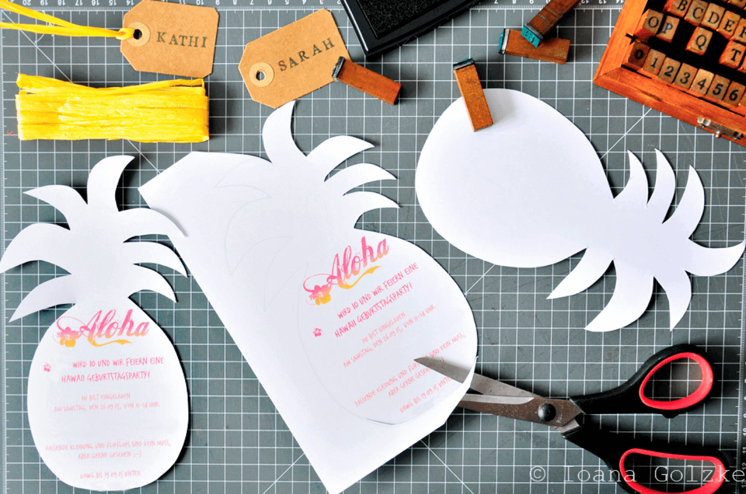 DIYs + Freebie für eine Hawaii Party
