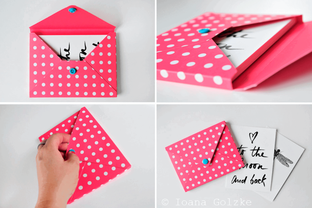DIY Tutorial – easy peasy Box für Postkarten in 4 Varianten