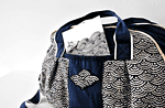 Kugeltasche und Portemonnaie aus japanischen Stoffen