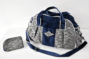 Kugeltasche und Portemonnaie aus japanischen Stoffen