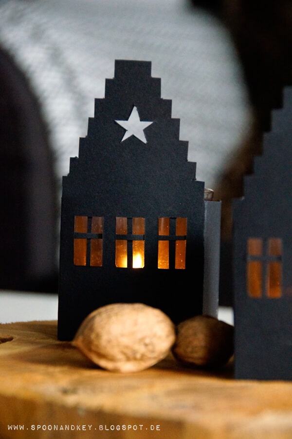 DIY Haus-Windlicht