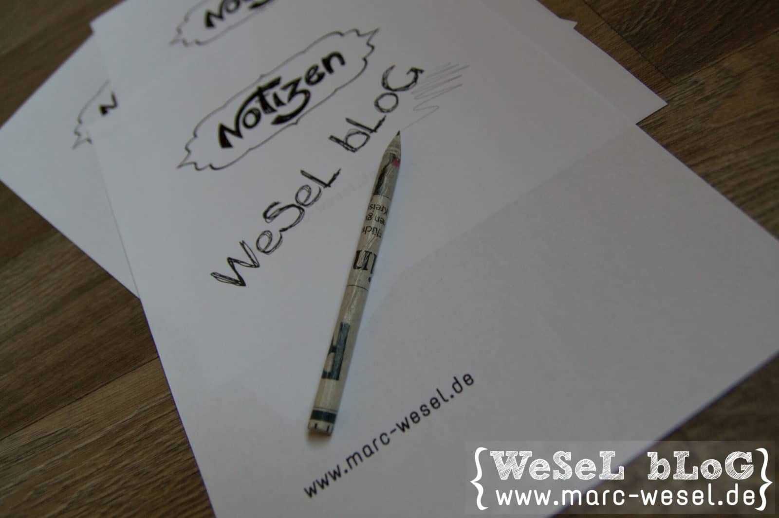 Papier-Bleistift – DIY Anleitung