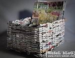 Zeitungsständer / Korb aus Papier – Upcycling
