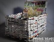 Zeitungsständer / Korb aus Papier – Upcycling