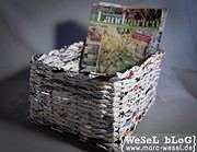 Zeitungsständer / Korb aus Papier – Upcycling