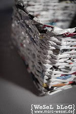 Zeitungsständer / Korb aus Papier – Upcycling