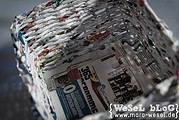 Zeitungsständer / Korb aus Papier – Upcycling