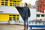 Anleitung – Poncho mit Kapuze nähen