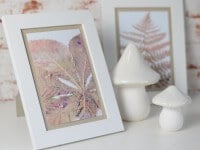 Textile Fotografie - Besticktes Herbstlaub