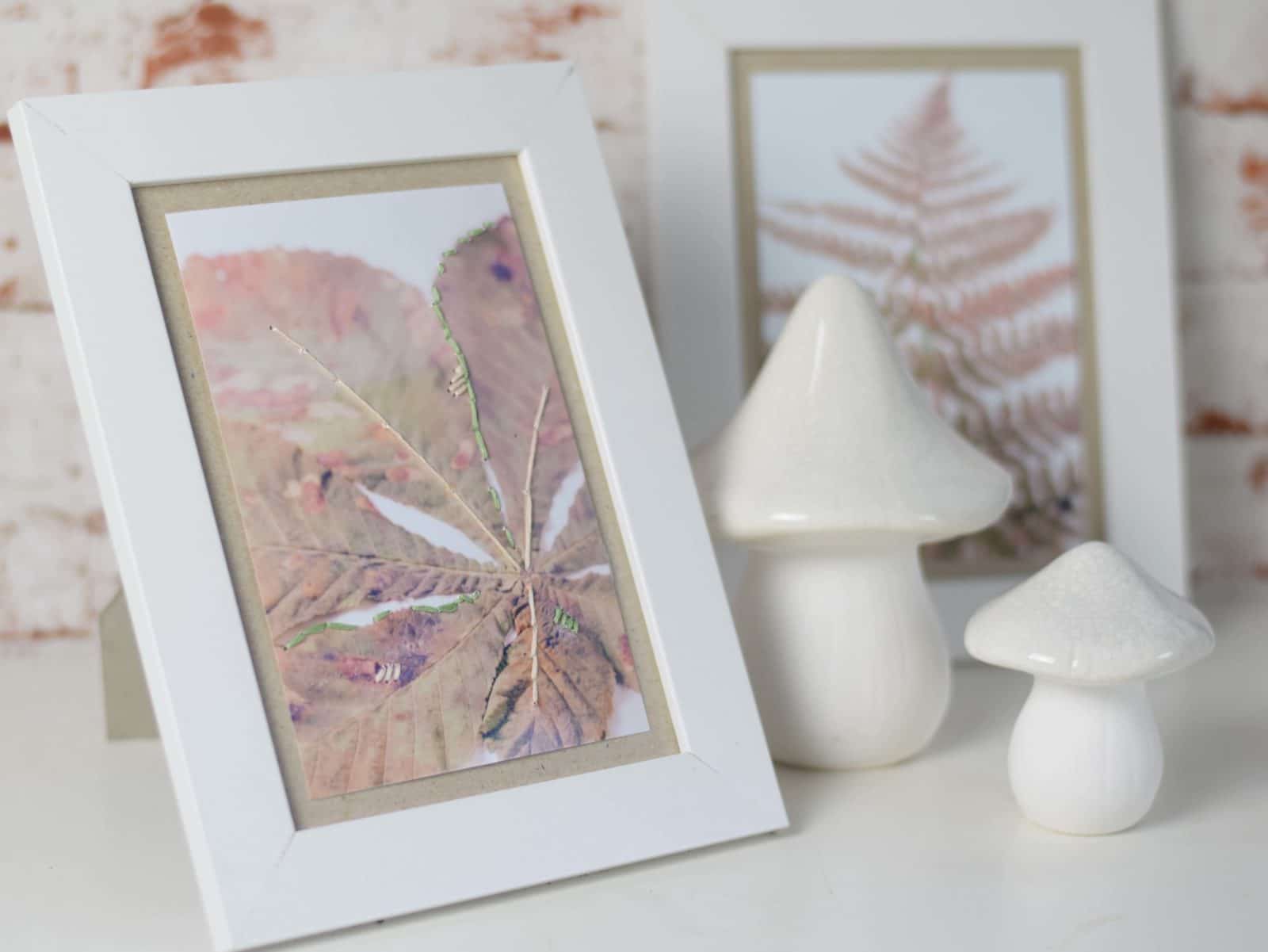 Textile Fotografie – Besticktes Herbstlaub