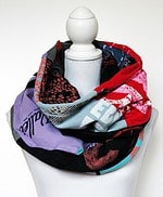 Upcycling-Loopschal aus T-Shirts, Jeanshose und mehr