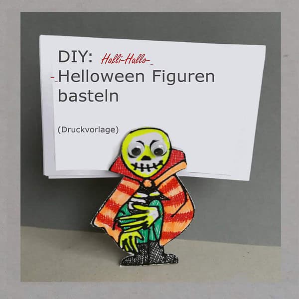 Halloween-Malvorlage zum Monster basteln