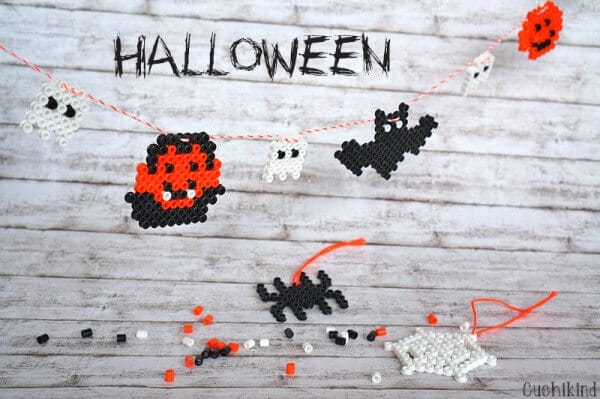 Halloween-Bügelperlen-DIY