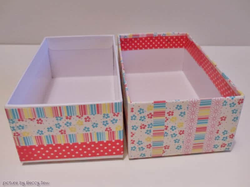 Verpackungsbox mit Washitape verschönern