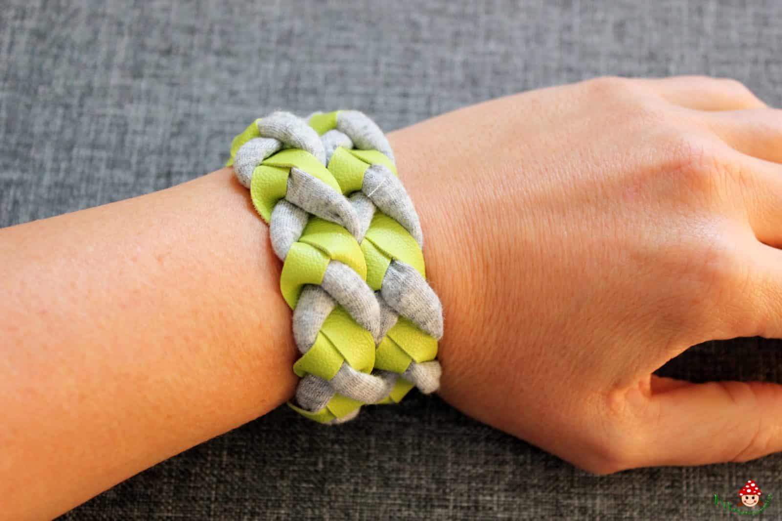 DIY Leder-Jersey-Armband