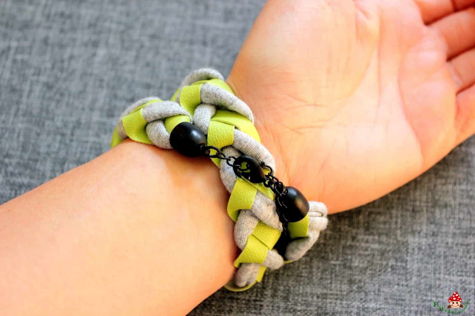DIY Leder-Jersey-Armband