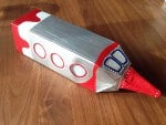 Laterne aus Tetrapack basteln – Raketenlaterne