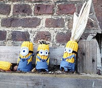 Statt Kastanienmännchen: Mais-Minions