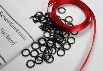 DIY-Set Halsband Schwarz-Rot / Bastelset DIY-Set Halsband Schwarz-Rot / Bastelset