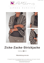 Zicke-Zacke-Strickjacke ganz schnell genäht