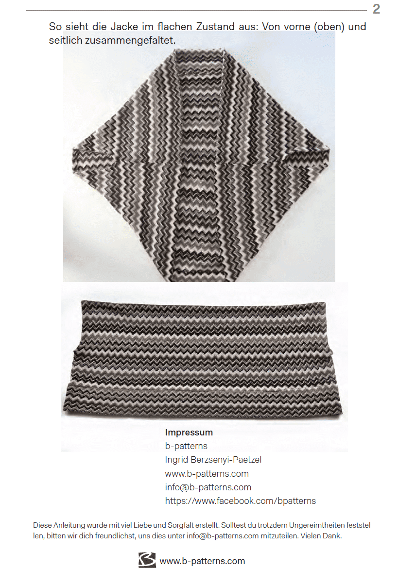 Zicke-Zacke-Strickjacke ganz schnell genäht