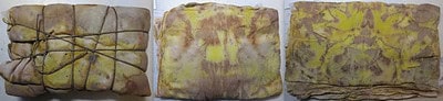 Leaf-Monoprint auf Stoff