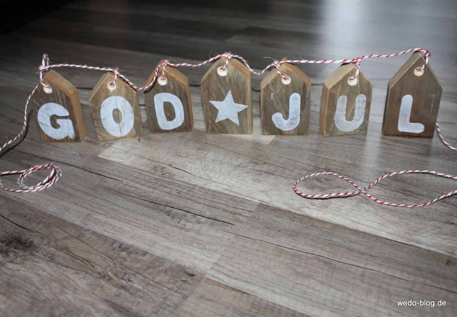 Weihnachtdeko „GOD JUL“