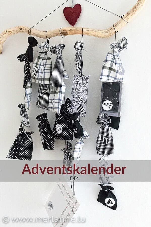 Adventskalender ganz monochrom