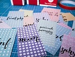 Handlettering Adventskalenderzahlen