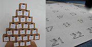 Adventskalender-Zahlen aus Musikinstrumenten und Noten