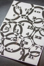 Adventskalender selbstgedruckt und geschnitten
