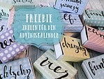 Handlettering Adventskalenderzahlen