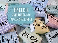 Handlettering Adventskalenderzahlen