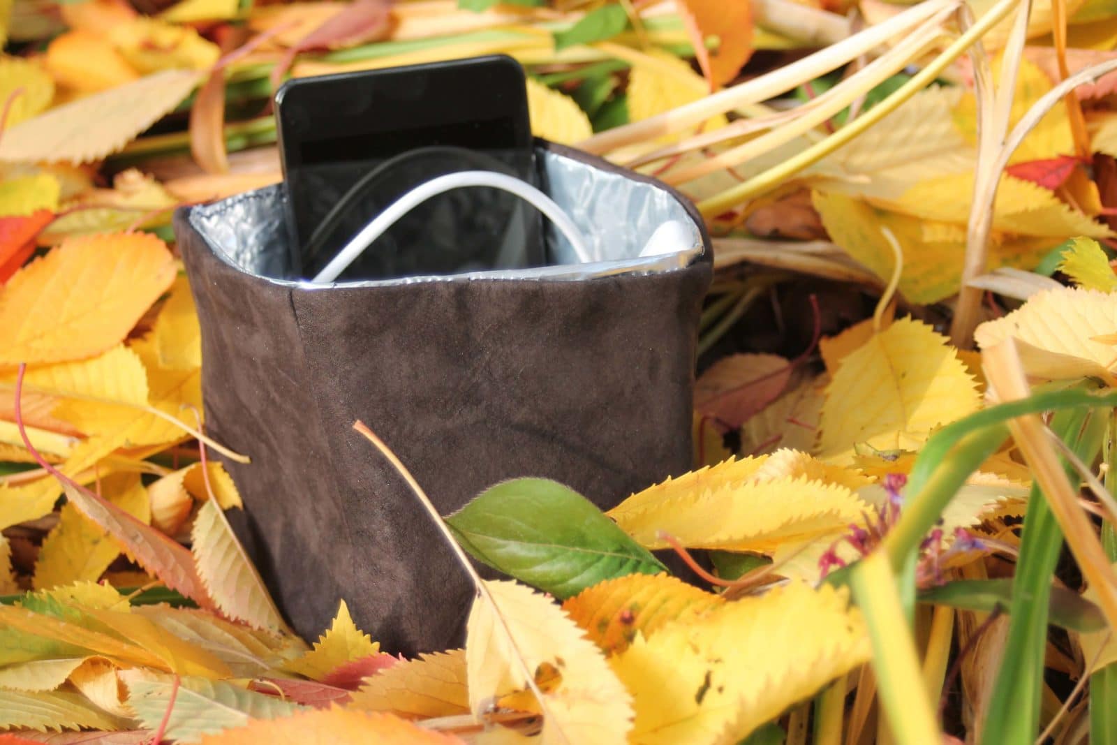 Utensilo aus Leder und Kaffeetüte - HANDMADE Kultur