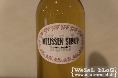 Melissen Sirup – home made