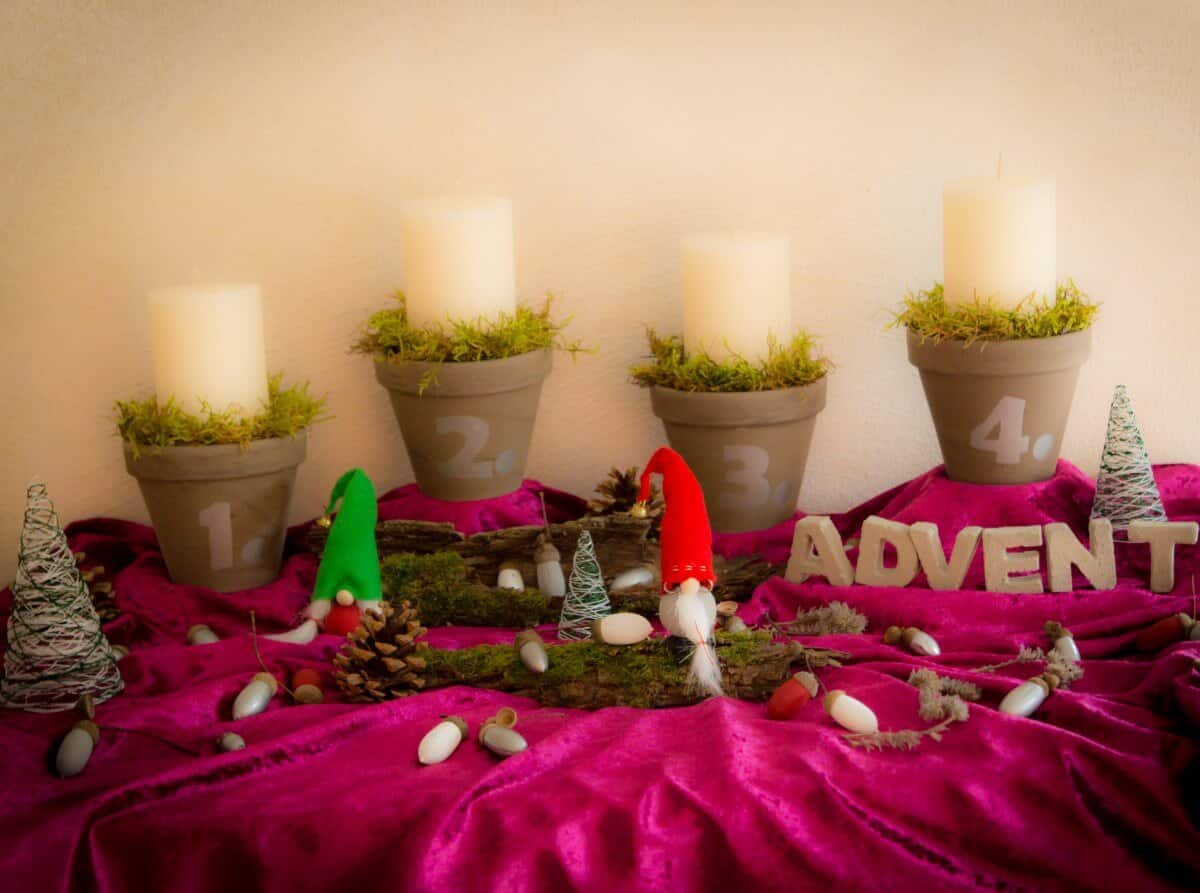 DIY Adventskranz – der etwas anderen Art