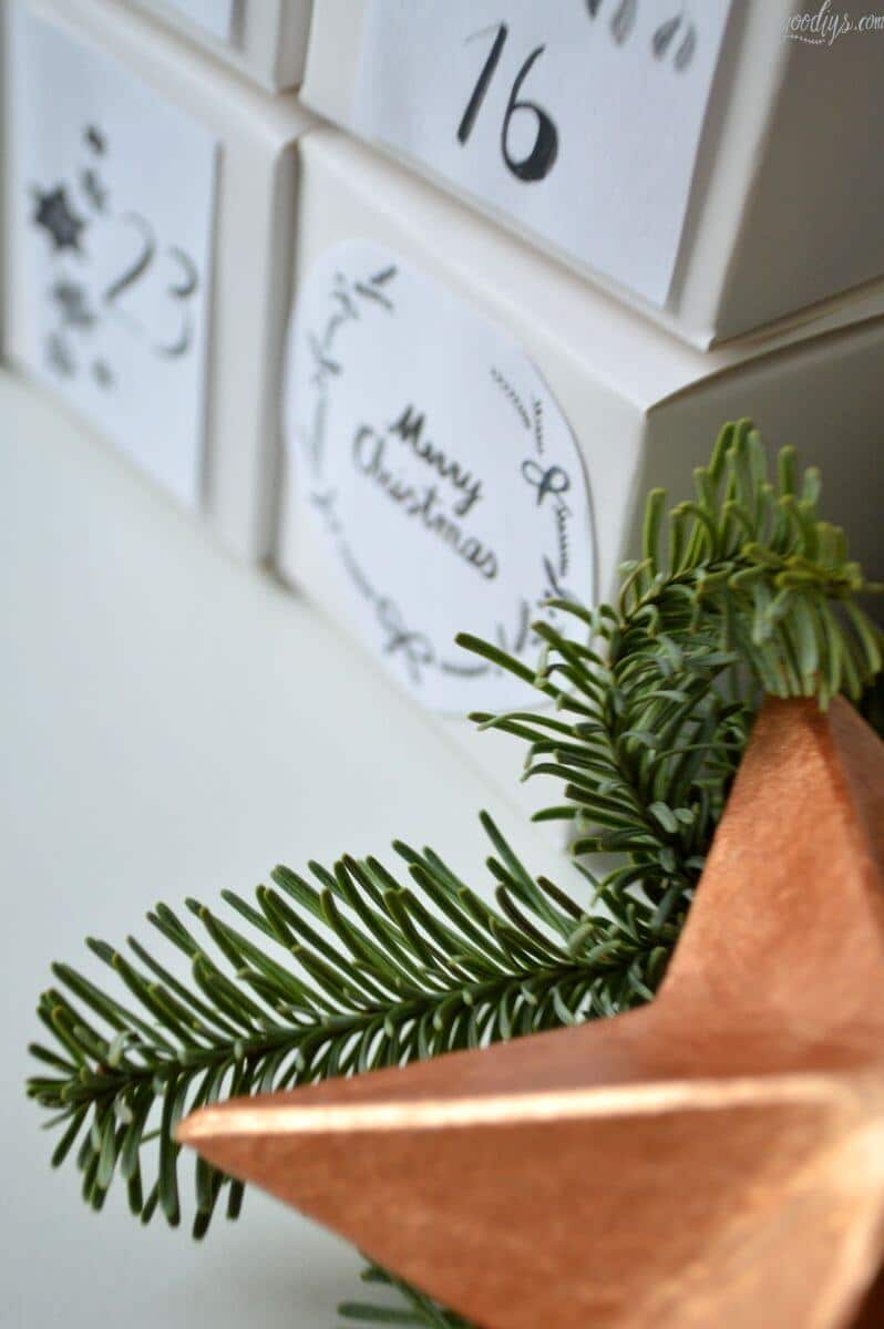 DIY Adventskalenderzahlen zum Ausdrucken