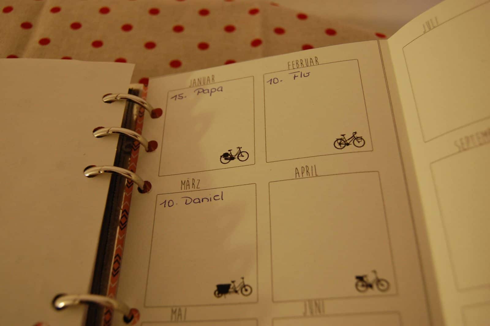 Filofax Geburtstagskalender