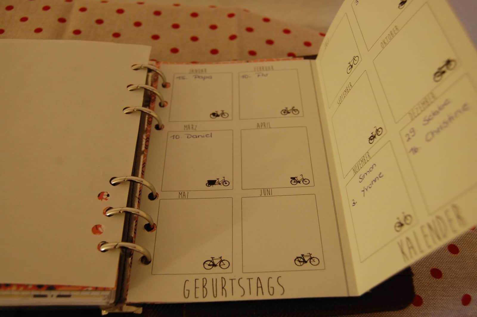 Filofax Geburtstagskalender
