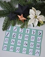 Printable für Adventskalenderzahlen