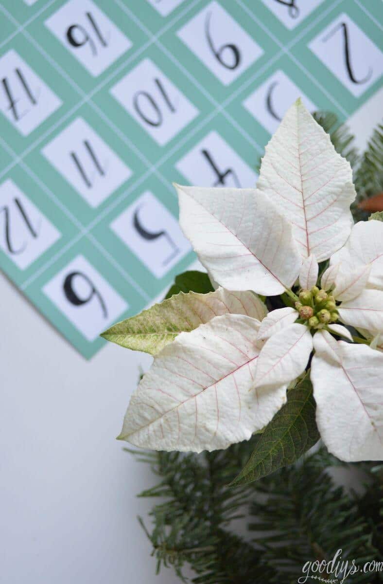 Printable für Adventskalenderzahlen