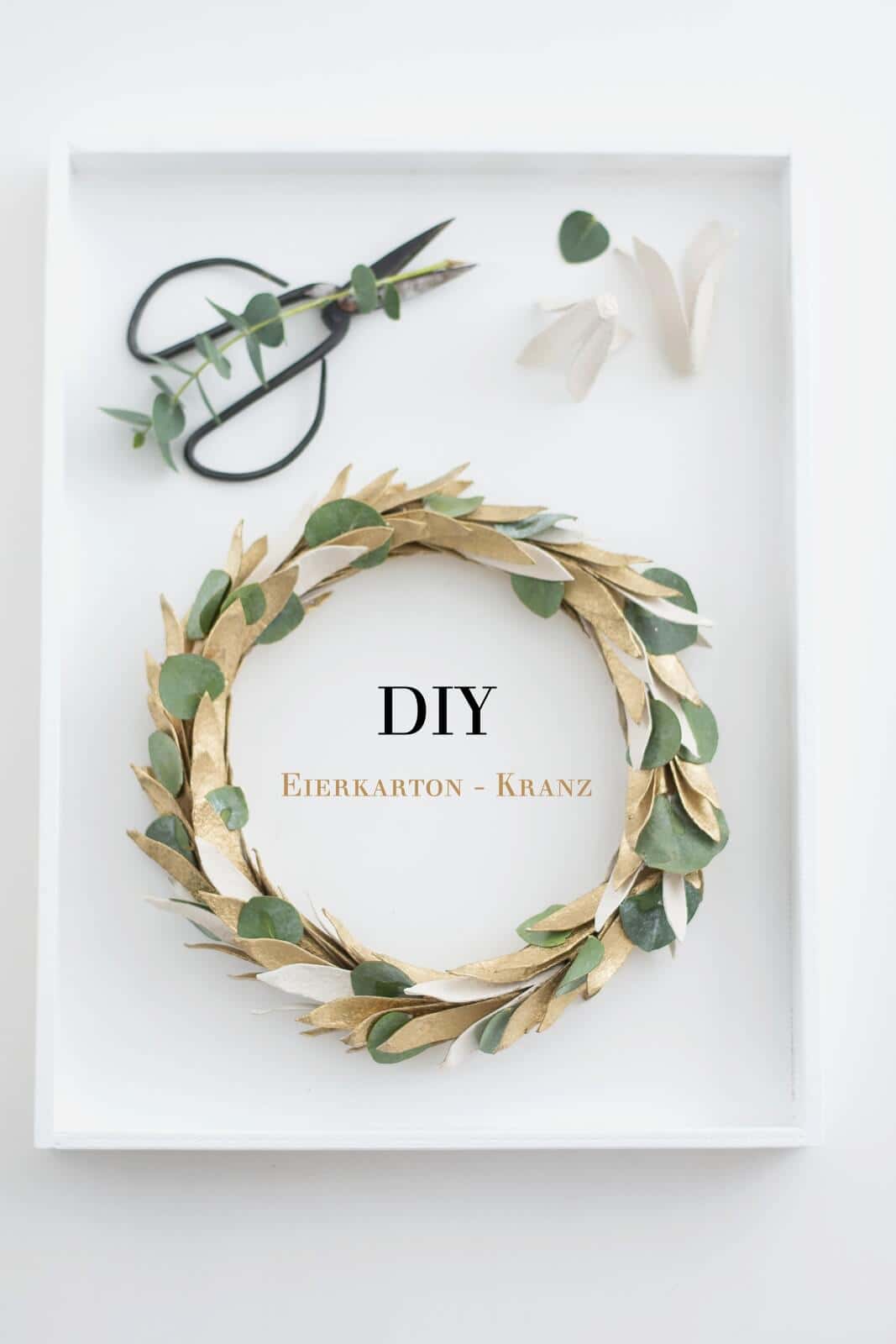 Das Beste aus Resten: DIY Kranz aus Eierkarton