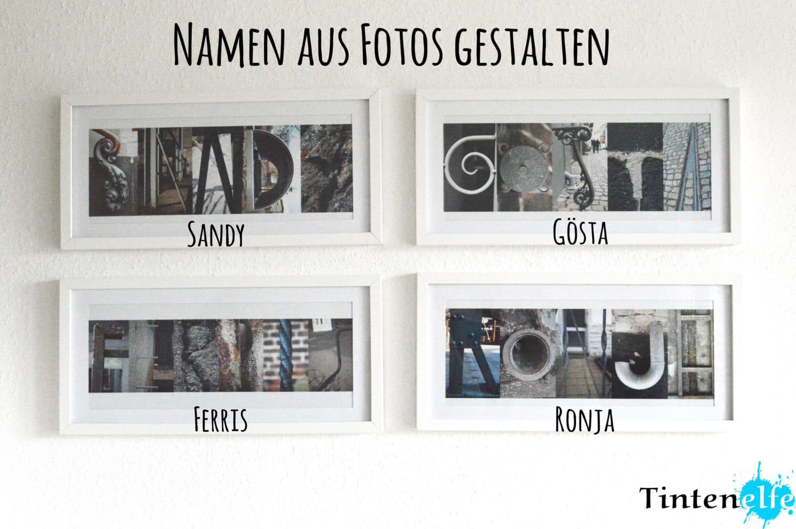 Geschenkidee – Namen aus Fotos gestalten
