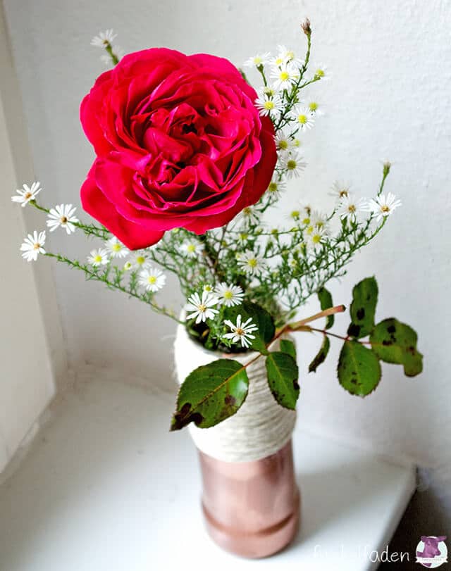 Upcycling – Kupfervase aus altem Glas