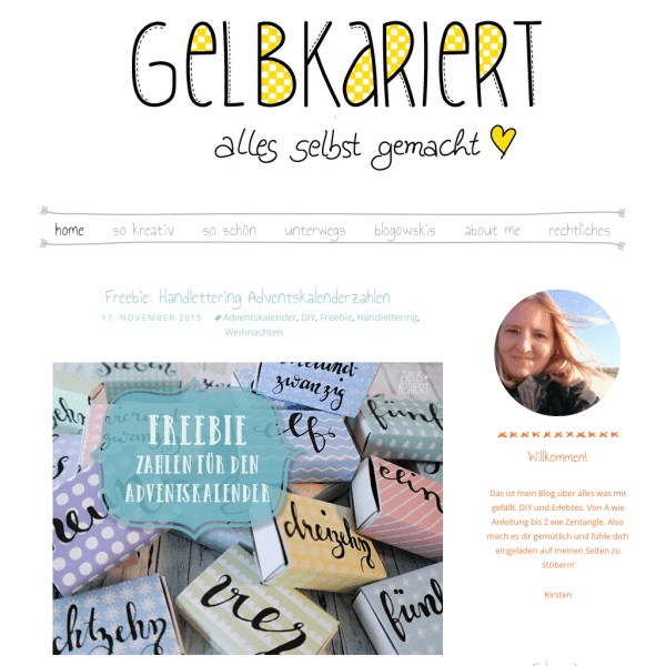 Gelbkariert – alles selbstgemacht