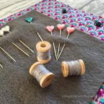 Nadelkissen mit Paspelband und Nadeltäschchen