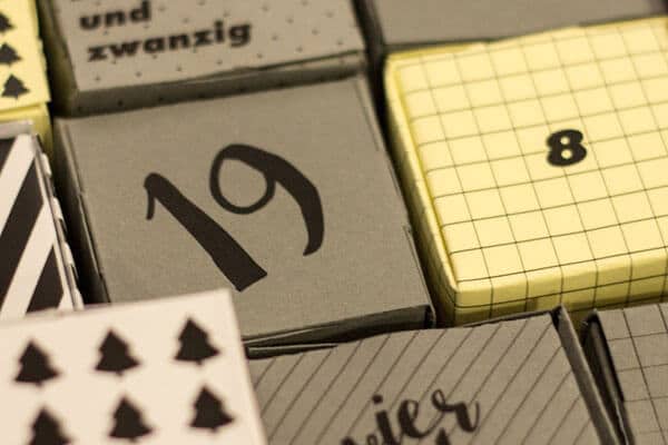 Adventskalender Printout Faltboxen