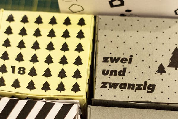 Adventskalender Printout Faltboxen